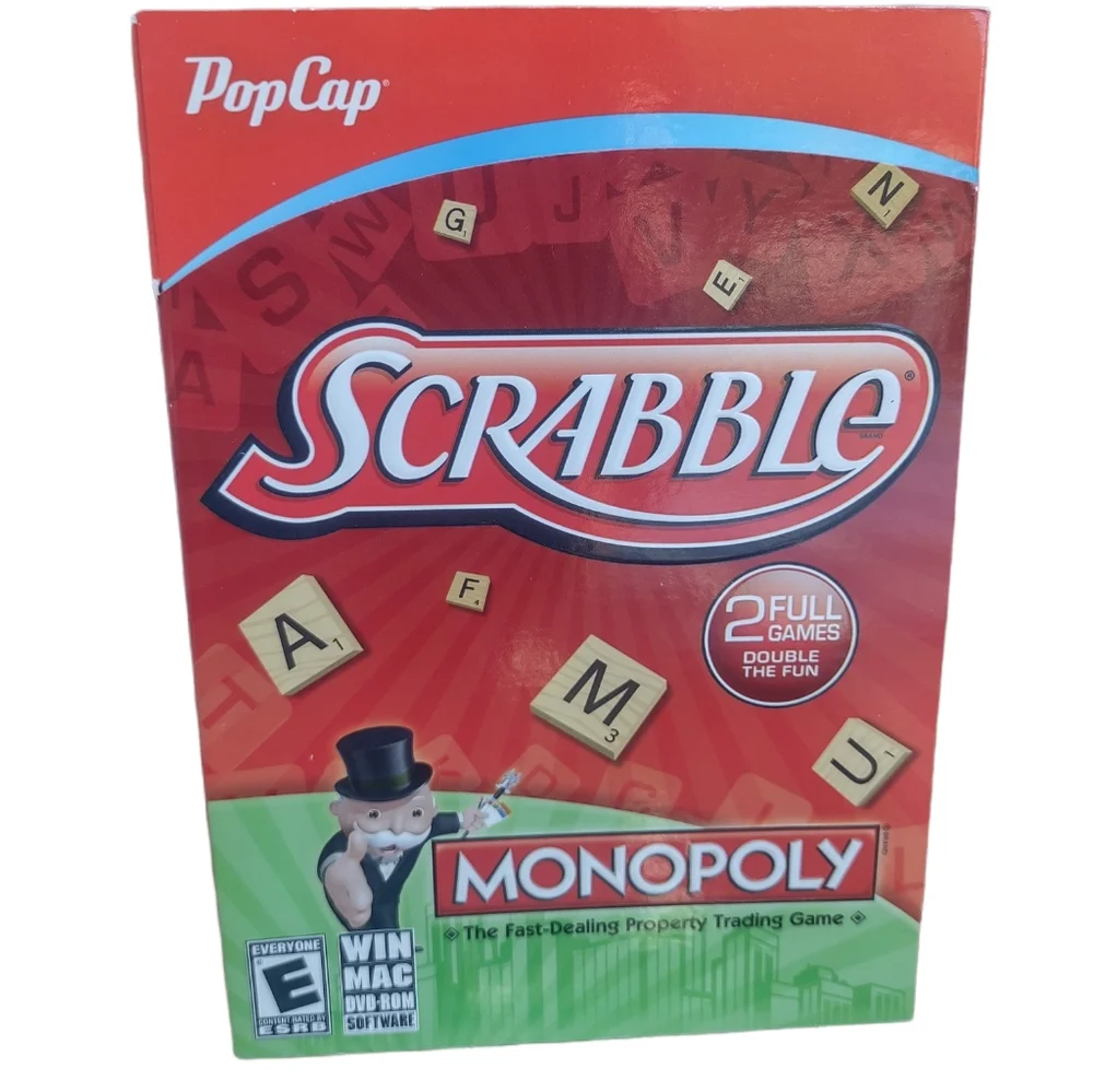 SEALED Popcap Scrabble Monopoly WINDOWS/MAC